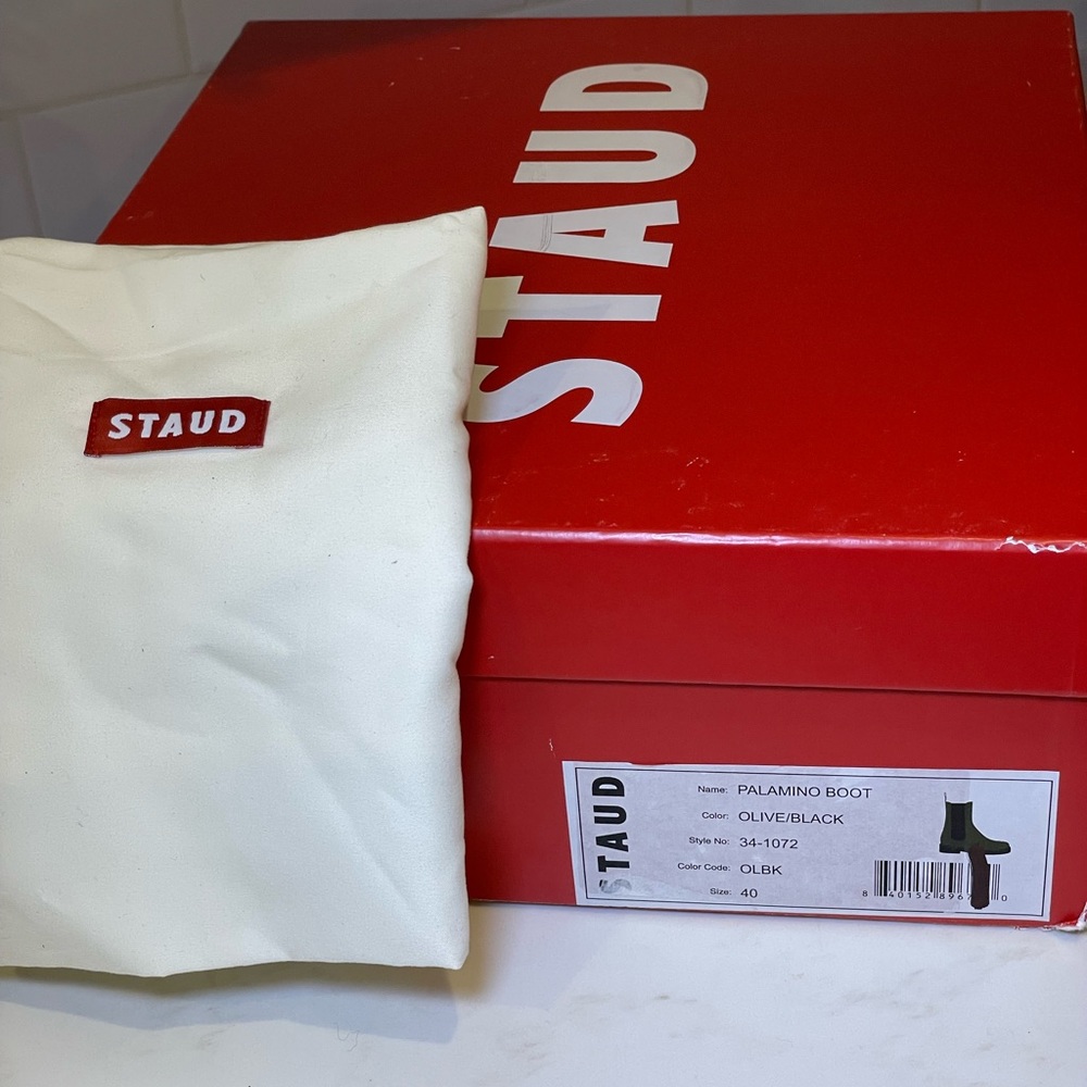 STAUD New Palamino Boots Olive Suede sz 40 | 10 - Picture 8 of 9